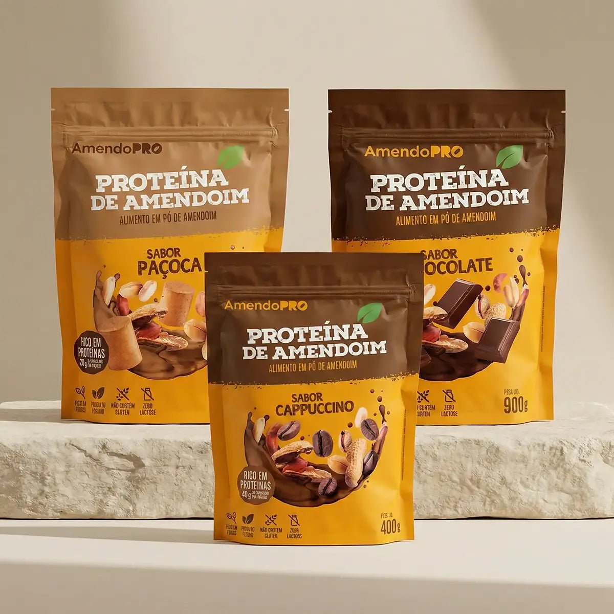 Proteína de maní | Combo Chocolate 900g + Capuchino y Maní 400g