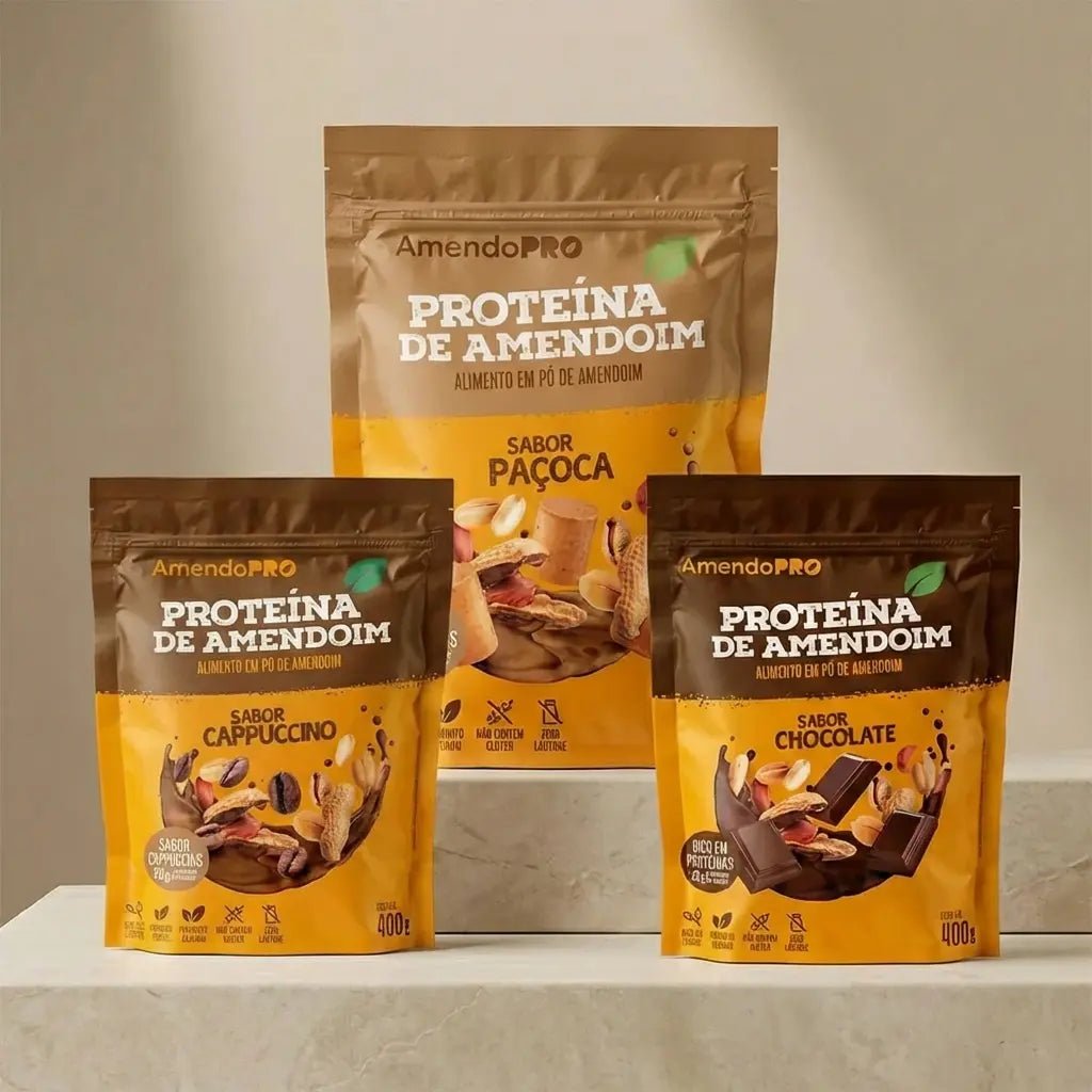 Proteína de maní | Combo Maní 900g + Chocolate y Capuchino 400g