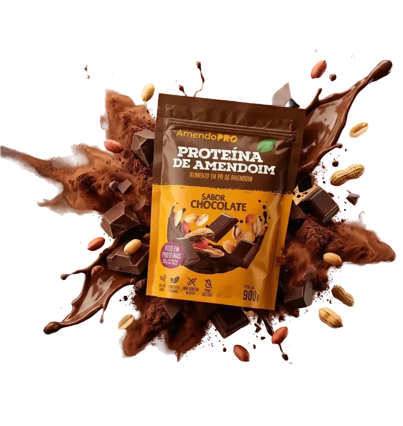 Proteína de Maní - Chocolate - 900g - Imagen 3
