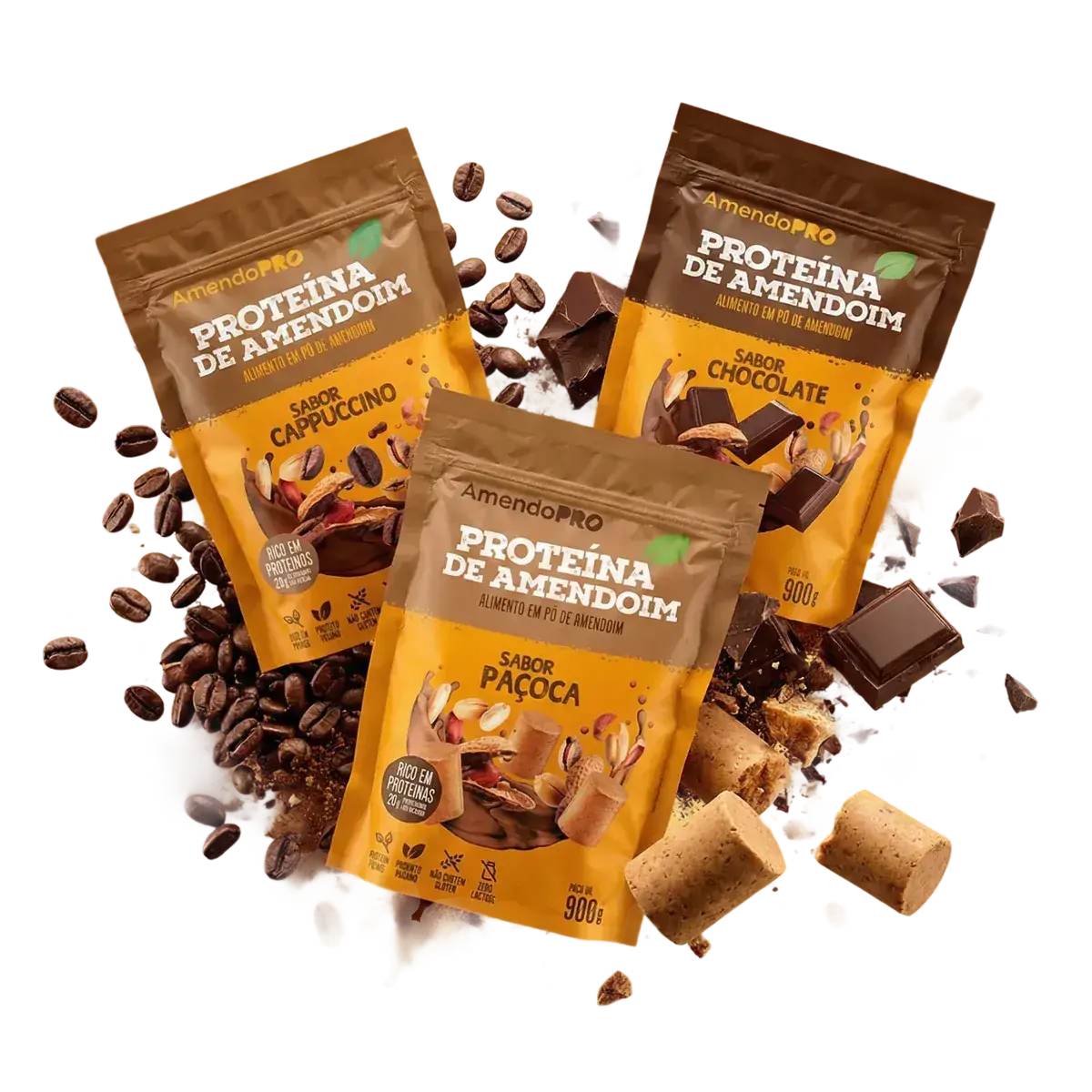 Proteína de maní | Combo Maní 900g + Chocolate y Capuchino 400g - Imagen 3