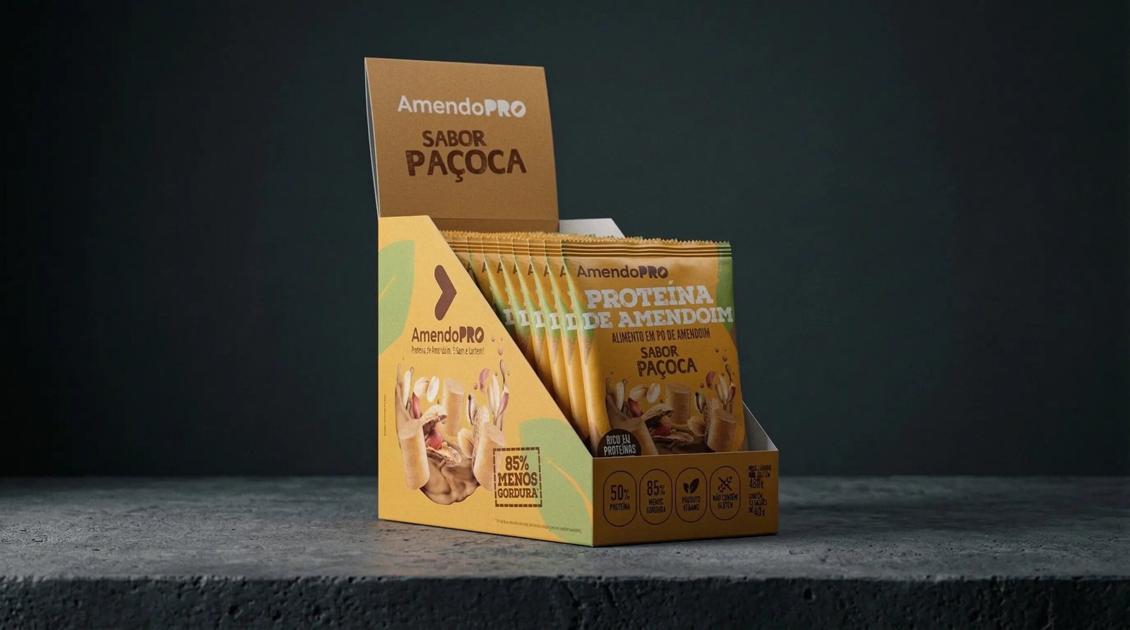 Proteína de Maní - Maní 480g (Display con 12 Sobres de 40g)